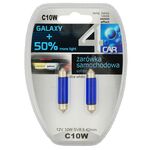 Zestaw żarówek samochodowych C10W 12V 10W rurka 42 BLUE GALAXY 4CAR