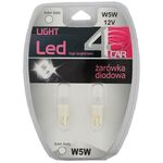 Zestaw żarówek samochodowych LED W5W 12V 4CAR