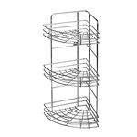 Półka narożna 3 poziomy srebrny