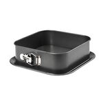 Tortownica nieprzywieralna SILVER kwadratowa 24x24 cm srebrny