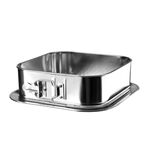 Tortownica kwadratowa PLATINO 25x25 cm srebrny