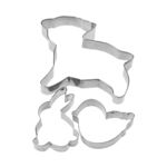 Wykrawaczki metalowe 3 sztuki srebrny