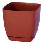 Doniczka TOSCANA 17 cm kwadratowa terrakota