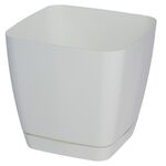 Doniczka TOSCANA 25 cm kwadratowa biały