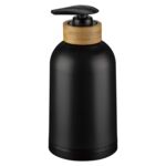 Dozownik na mydło ESPINO czarny z bambusem