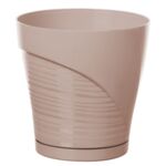 Doniczka Porto z podstawkiem 15 cm jasno szary