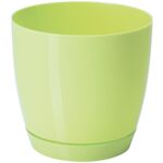 Doniczka TOSCANA 13 cm okrągła pastelowa limonka