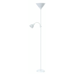 Lampa podłogowa Action E27/1x100 W E14/1x25 W biała