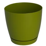 Doniczka TOSCANA 17 cm okrągła zielony oliwkowy
