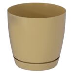Doniczka TOSCANA 19 cm okrągła beżowy (cafe latte)