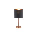 Lampa stołowa Monica E27 1x60W szary, złoty, chrom