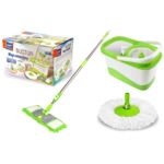 Mop rotacyjny BOSTON zestaw (2 rodzaje końcówek: płaska i okrągła)