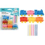 Świeczki urodzinowe 6 szt. + POCIĄG