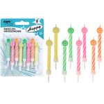 Świeczki urodzinowe 8 szt. HAPPY