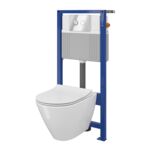 Zestaw podtynkowy WC bezkołnierzowy City Oval Cersanit