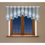 Firanka żakardowa odpasowana z wszytą taśmą marszczącą  90 x 300 cm