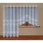 Firanka żakardowa odpasowana z wszytą taśmą marszczącą  160 x 300 cm