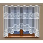 Firanka żakardowa odpasowana z wszytą taśmą marszczącą  160 x 300 cm