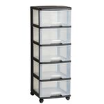 Regał 5 x 20 l czarny