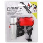 Zestaw lamp rowerowych 5LED przód+tył 4bike