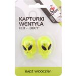 Nakrętki wentyla 2szt.LED "OBCY" 4bike