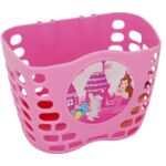 Koszyczek rowerowy dziecięcy plastikowy M różowy 4bike junior