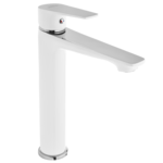 Bateria umywalkowa wysoka Dokos biała/chrom Invena 