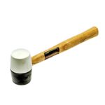 Młotek gumowy biało-czarny 55 mm FASTER TOOLS