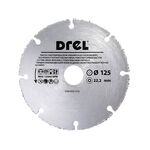 Tarcza z węglika spiekanego do cięcia drewna z gwoździami 125 x 1,0 x 22,23 mm Drel