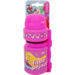 Bidon rowerowy dziecięcy różowy + koszyk 250 ml 4bike junior