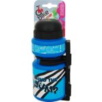Bidon rowerowy dziecięcy niebieski + koszyk 250 ml 4bike junior
