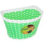 Koszyczek rowerowy dziecięcy pleciony D zielony 4bike junior