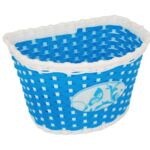 Koszyczek rowerowy dziecięcy pleciony D niebieski 4bike junior