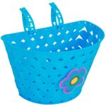 Koszyczek rowerowy dziecięcy plastik serduszka niebieski 4bike junior