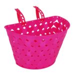 Koszyczek rowerowy dziecięcy plastik serduszka różowy 4bike junior