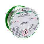 Cyna bezołowiowa Sn99,3Cu0,7 topnik SW26 1,0 mm 250 g szpulka Cynel