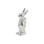 Figurka ceramiczna zając srebrny 5,8 x 4,9 x H14,5 cm