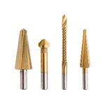 Rozwiertak frezowiertło wiertło stopniowe zestaw 4 szt Drel