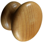 Gałka meblowaS87 buk Ø35 mm lakier naturalny