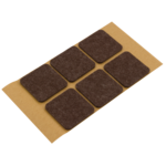 Podkładki filcowe samoprzylepne brąz 40 x 40 6 szt.