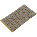 Podkładki filcowe samoprzylepne szare 20 x 20 28 szt.