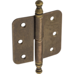 Zawias meblowy nakładany ozdobny patyna LEWY