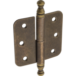 Zawias meblowy nakładany ozdobny patyna PRAWY