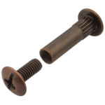 Złącze śrubowe Ø8 mm 4 szt. brąz