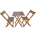 Zestaw ogrodowy Pixi stolik i 2 krzesła brązowy