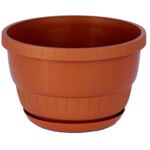 Doniczka z podstawką 22 cm EUROPA terrakota