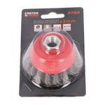 Szczotka doczołowa splatana M14 - stalowa 65 mm FASTER TOOLS