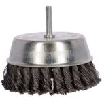 Szczotka doczołowa splatana trzpień - stalowa 60 mm FASTER TOOLS