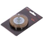 Szczotka tarczowa trzpień - mosiądzowana 65 mm FASTER TOOLS