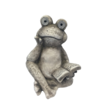 Lampa solarna figura żaba z książką 37 cm 